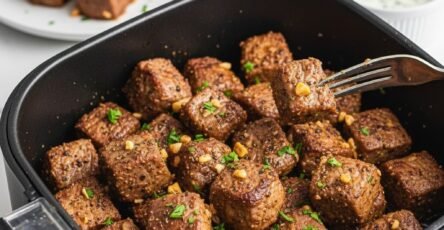 Air Fryer Garlic Steak Bites Low Fat Method