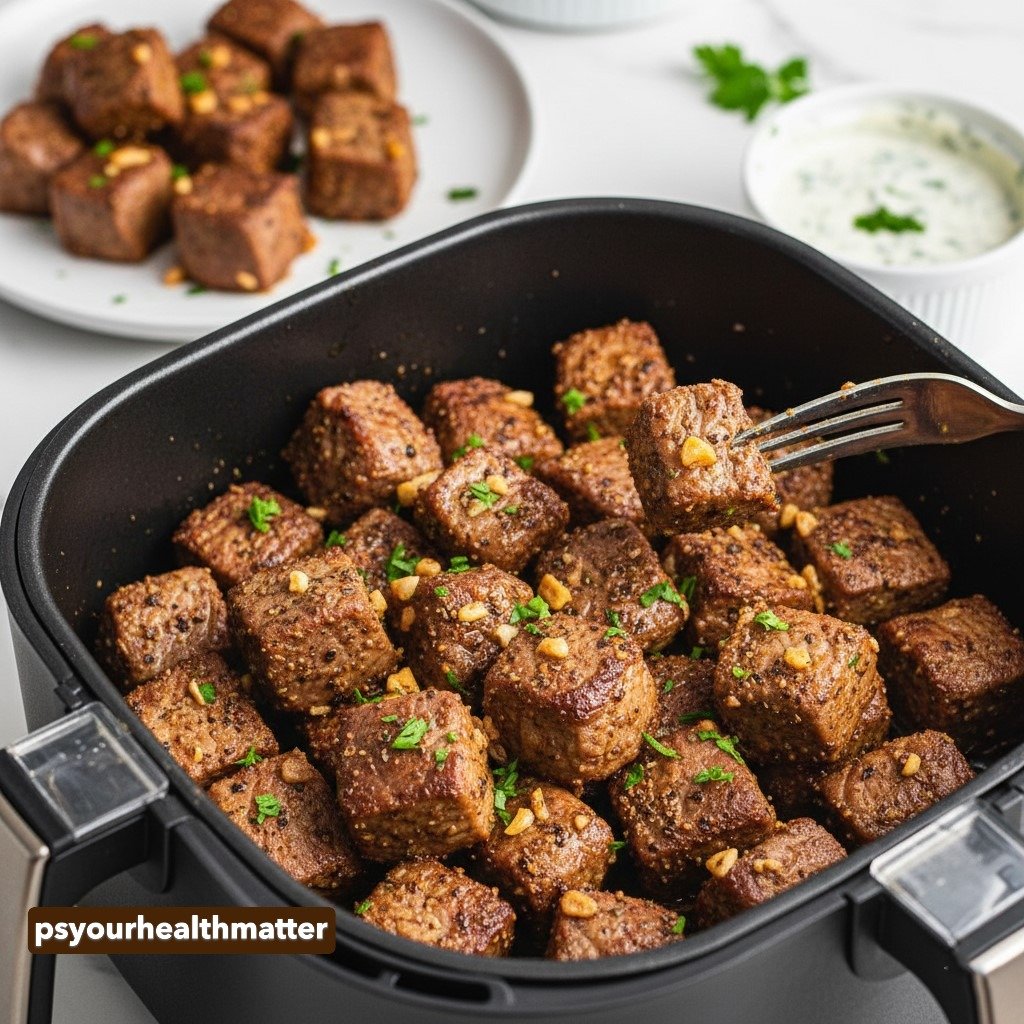 Air Fryer Garlic Steak Bites Low Fat Method