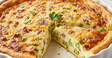 Crustless Asparagus and Bacon Quiche