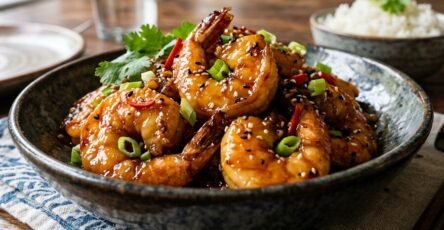 Sticky Honey Prawns