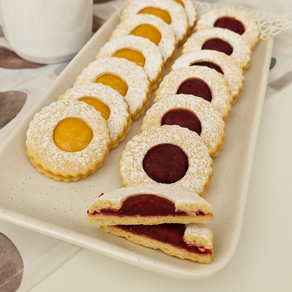 Linzer keksi domaci prhki kolacici s pekmezom