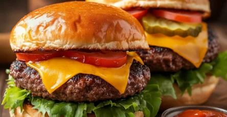 Hamburger uit airfryer